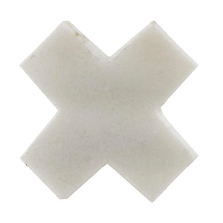 White Cross Marble Stone Cabinet Knobs